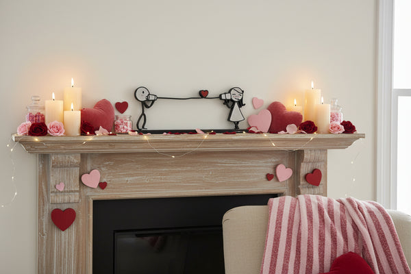 Couple with Heart String Statue